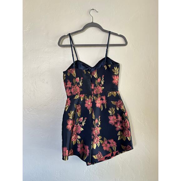 Lulus Jaqcard Floral Skort Romper - Picture 6 of 6